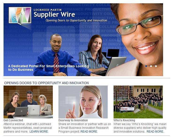 Resources and Tools 1. Go to Supplier Wire: http://www.lockheedmartin.com/supplierwire 2.