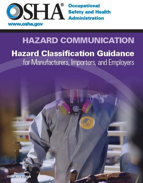 Hazard chapters on: Hazard Classification Process Identifying Hazardous Chemicals Data Collection v.