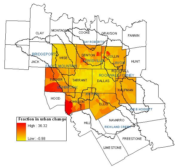 Trinity River Basin Environmental The most populated river basin in Texas There are twelve major reservoirs in the Trinity River Basin study area, which drain a total area of about 29,500 km 2