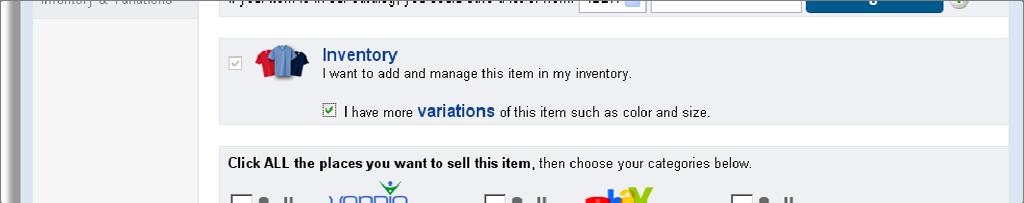 Vendio store: Title, Price For both ebay and Amazon the description and image will be present when the items are launched or made visible.