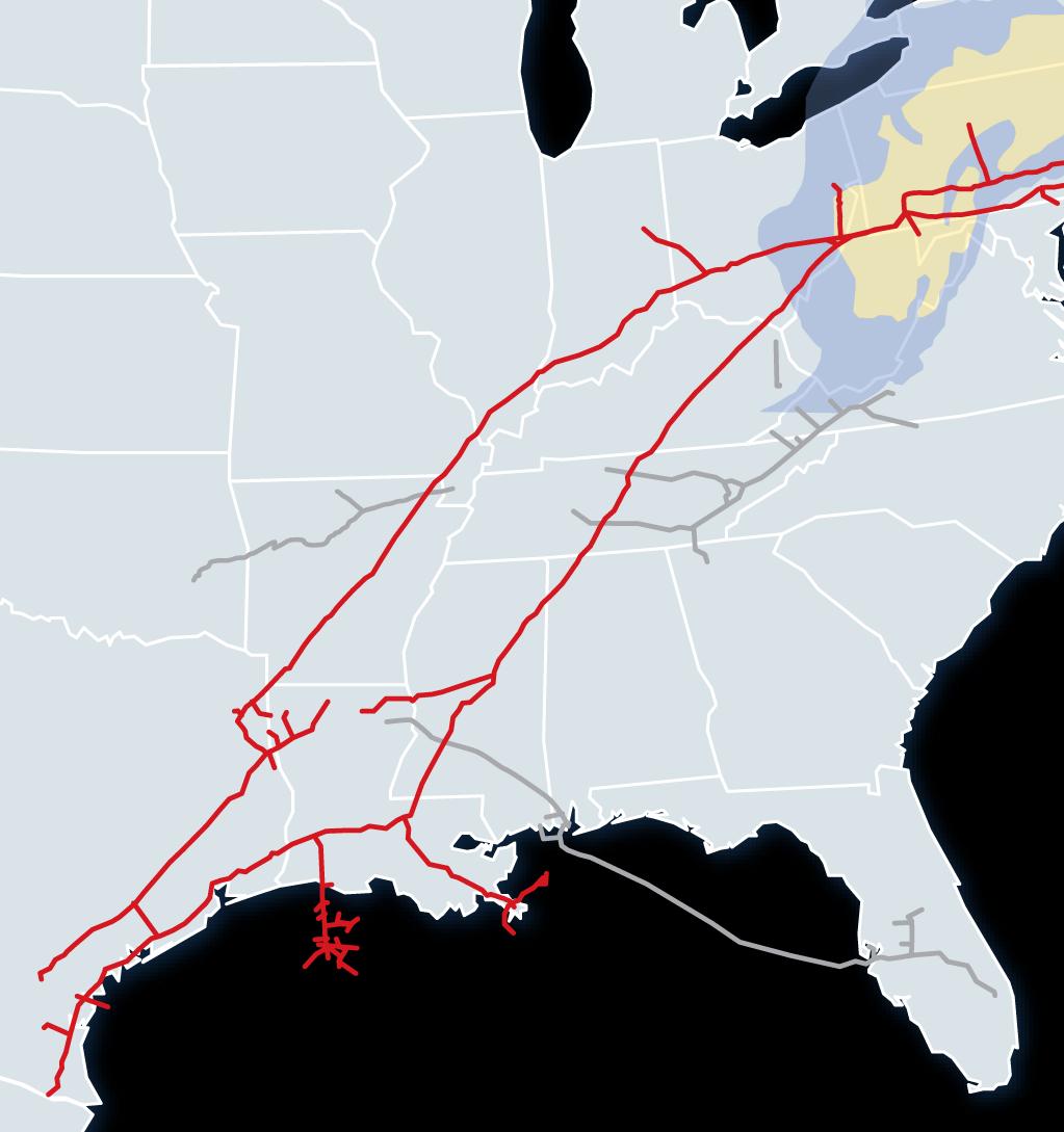 Gulf Markets Expansion and Stratton Ridge UTICA MARCELLUS Expanding Texas Eastern to serve Gulf Coast LNG markets M2 Gulf Markets