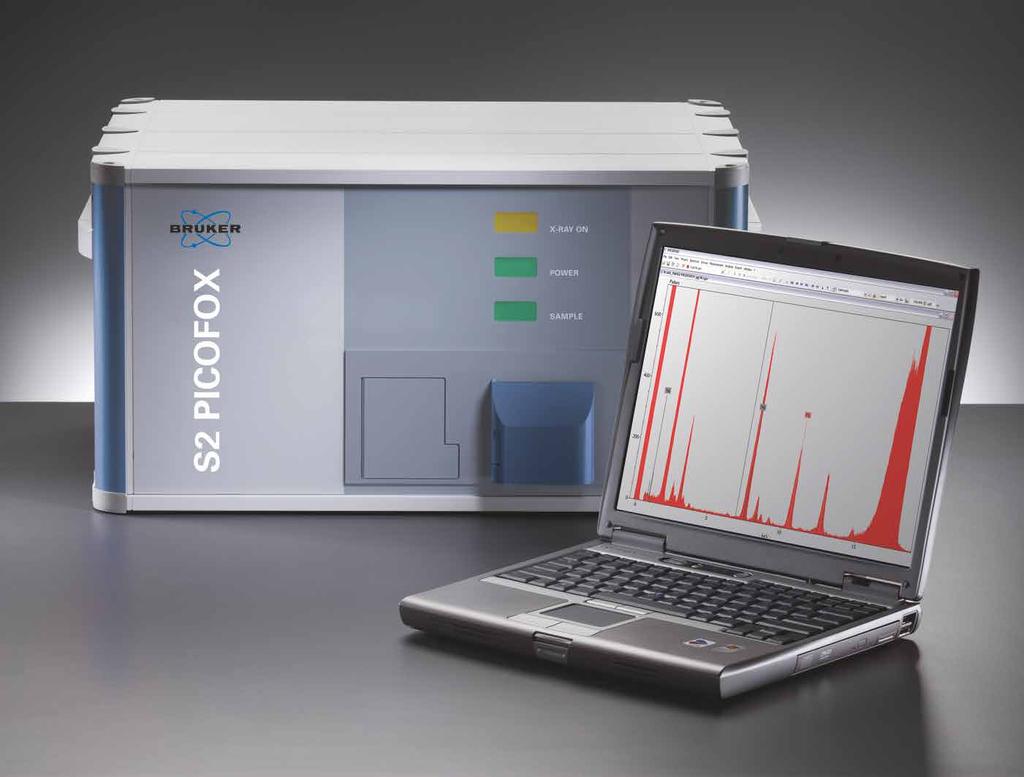 The instrument S2 PICOFOX Benchtop TXRF spectrometer S2 PICOFOX Metal-ceramic X-ray tube Mo anode Air-cooled Optionally other tubes