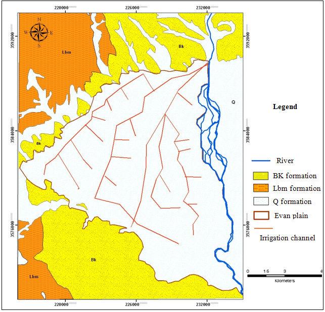 Hydro geological setting Quaternary sediments, covering about 90% the total area, Groundwater in alluvium Occurs under water table condition and depth to water in this formation varies from 8 to 40 m.