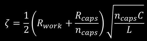Workpiece resistance V c = Charging voltage N caps = Number of