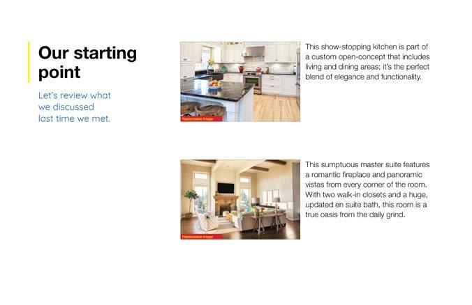 Page 2 & 3: Our Starting Point Customize the property