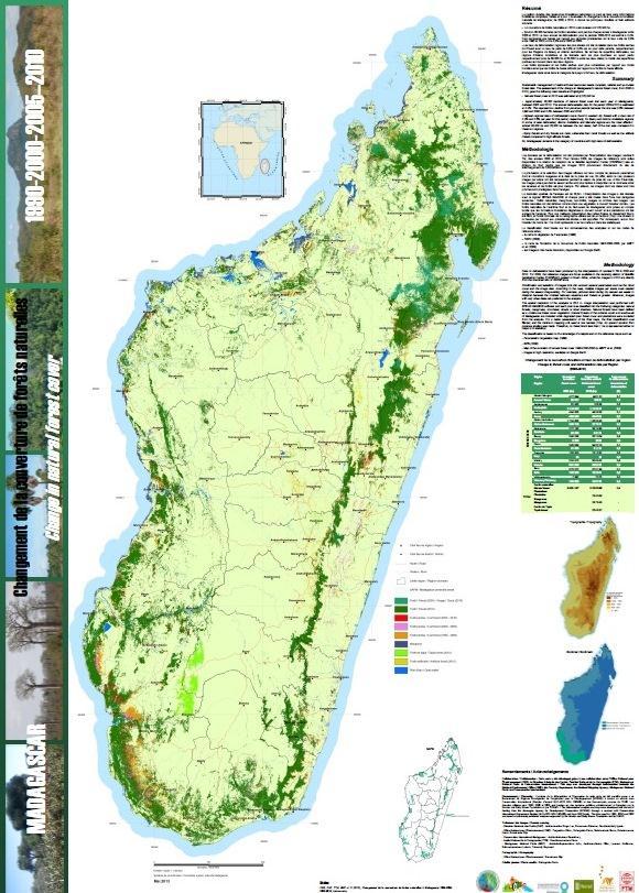 Approximately 36,000 hectares of natural forest were lost each year in Madagascar, between 2005 and 2010.