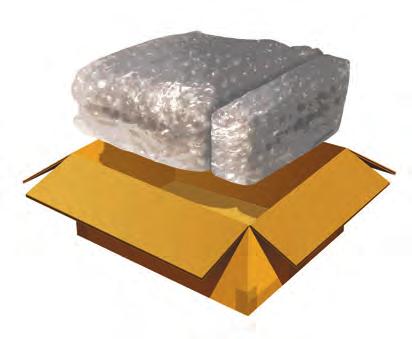 Use fillers like crumpled newspaper, loosefill peanuts or air-cellular cushioning material such as Bubble Wrap to fill void spaces and prevent movement of goods inside the box during shipping.