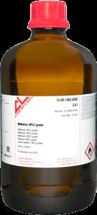 0417 Dioxan-(1,4), HPLC grade 2,5 l CL00.0529 Ethanol, abs. 100%, HPLC grade 1 l 2,5 l CL00.0515 Ethyl acetate, HPLC grade 2,5 l CL00.0522 Ethyl methyl ketone, HPLC grade (MEK) 2,5 l CL00.