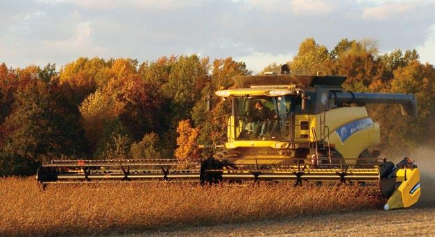 Harvesting Harvesting rotor combine are good option for harvesting soybeans Content of moisture 14% or less, plants defoliated completely, pods are brown.