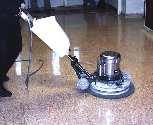 The process... Evaluate Existing Floor Conditions The results of this process will be affected by the current condition of the terrazzo floor.