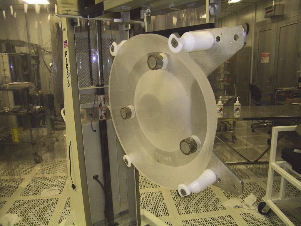 38 Lasers Applications in Science and Industry Fig. 5. The PW FOA steering mirror substrate, held by the large optics loading tool.
