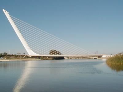 Additional Structures Puente del Alamillo Seville, Spain This cable-stayed bridge substitutes the weight of an inclined pylon for one set of stay cables, and creates a dialogue of balance between