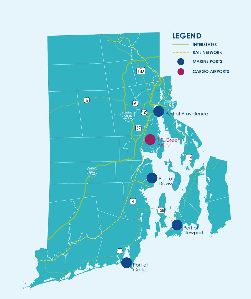 Rhode Island Freight Assets Key Freight Assets CT MA Coordinating with State and Regional Plans RI 7 The National Freight Network MAP-2 provides guidance on what assets are included in the national