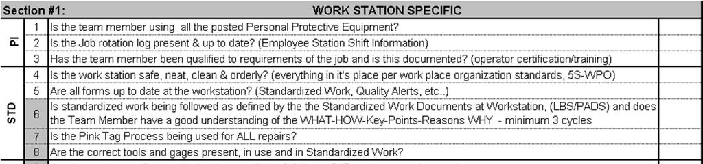 Section #1 Common Workstation Questions Tailor fit the questions in this section