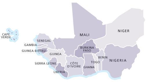 THE ECOWAS REGION 15 COUNTRIES WITH A LAND AREA OF 5 MILLION M 2