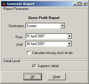 Reports 1.9.1 137 Gross Profit The Gross Profit report is used to track the profit made on all food cost items against the cost of those items.
