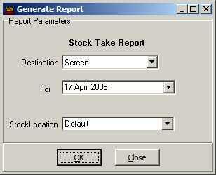 74 1.4.3 Aura BackOffice 6.0.0 Reports Review a Stock Take The Review Stock Take report can be used to print out an overview of any previously posted stock take.