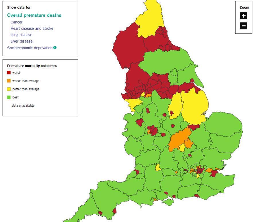 Health, workforce and quality gaps in England Due North