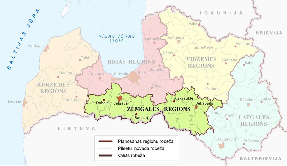 6. ZEMGALES REĢIONS 6.1.1. Zemgales reģiona vizītkarte Teritorija 10,7 tūkst. km 2 Lielākās pilsētas Jelgava, Jēkabpils, Dobele, Bauska, Aizkraukle Iedzīvotāju skaits 280 tūkst. Laukos dzīvo 50.