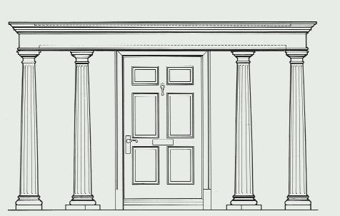 Entrance Porches Cumberland The Cumberland is produced in two standard sizes, to accommodate entrances of 914 mm to 3200 mm wide.