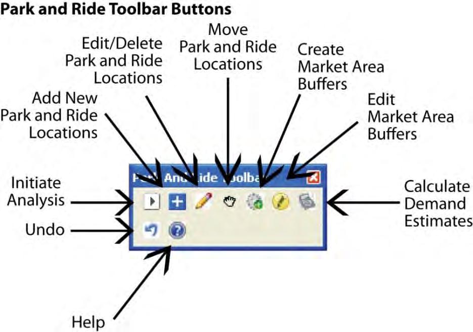 Park-and-Ride Demand Estimation Toolbar Step-by-step process 1.
