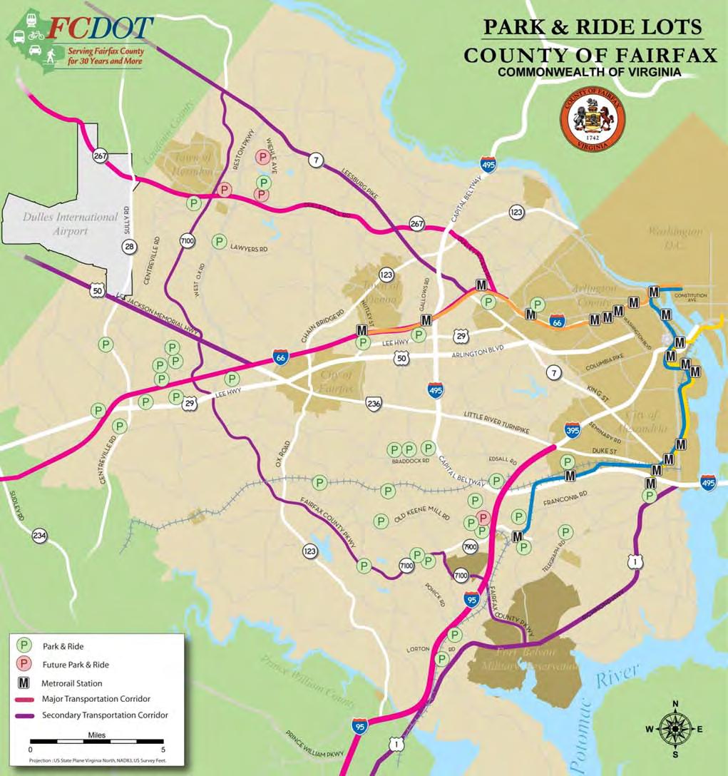 Study Areas by Primary Transit Corridor Fairfax County is the largest commuter-origin jurisdiction in the DC area Commuter Corridors Major I-66 from West I-95 from South VA-267