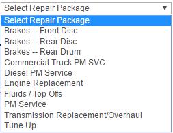 Adding Repair Packages To speed up the process of adding multiple items to a repair