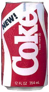 New Coke New Coke, 1985 Taste tests showed that consumers preferred the