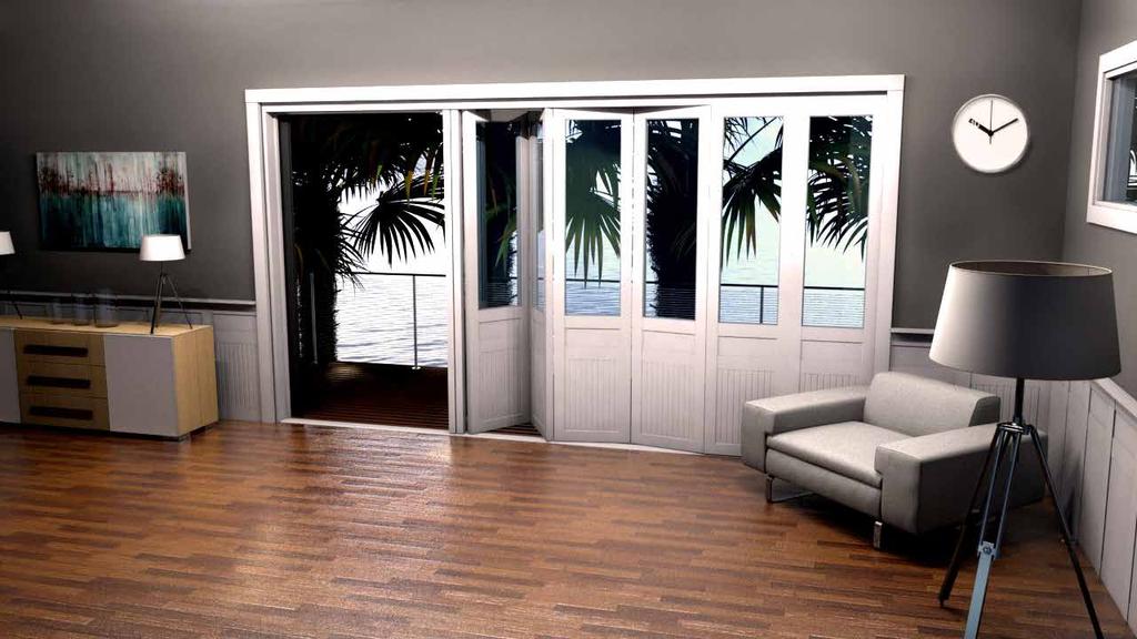 FOLDING WALL SYSTEM Features & Benefits Pioneer in designing and manufacturing the most innovative and high performance folding door systems Ideal for creating large open spaces without