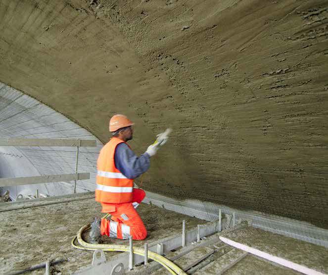 FIRE PROTECTION MORTAR FOR TUNNELS Sikacrete -213 F and Sikacrete -223 F: Sprayed fire protection mortars for concrete In a tunnel fire, the concrete can be exposed to extreme temperatures within a