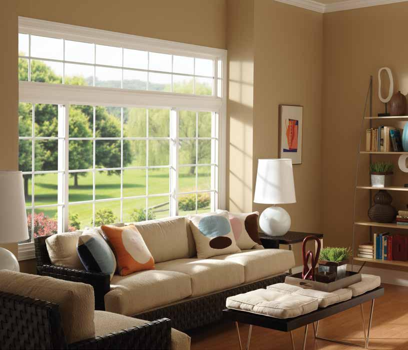 Classic single-hung and sliding windows have equal sight lines.