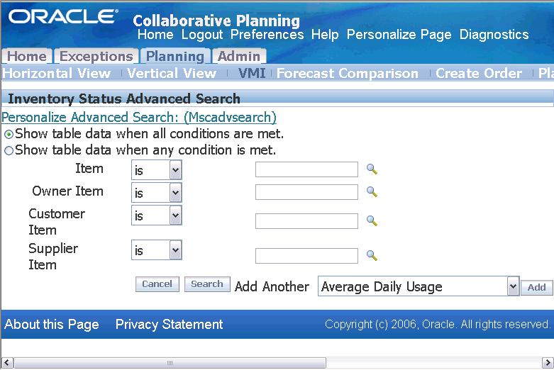 5. Select a sort criterion if required. Note that Collaborative Planning displays search results in descending order by default. 6. Select Search.