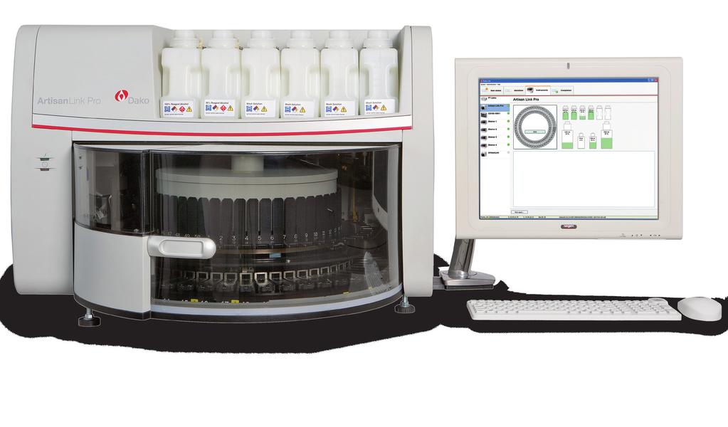 Consistent High-quality reagents Standardized and validated protocols Reagents dispensed with precision Proven technology with minimal maintenance Full automation with onboard drying and clearing,