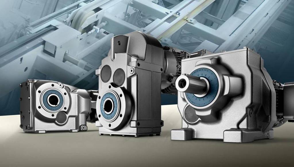 Horizontal Fully integrated part of the drive train: the new SIMOGEAR geared motors series