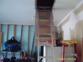 1. Access Attic Pulldown stairs to attic in great shape Inspection