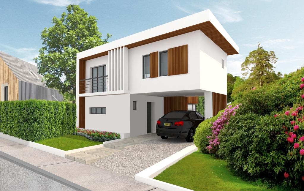One-storey house with living room, kitchen, dining room and guest toilet on the ground floor. On the first floor are located three bedrooms with a bathroom.