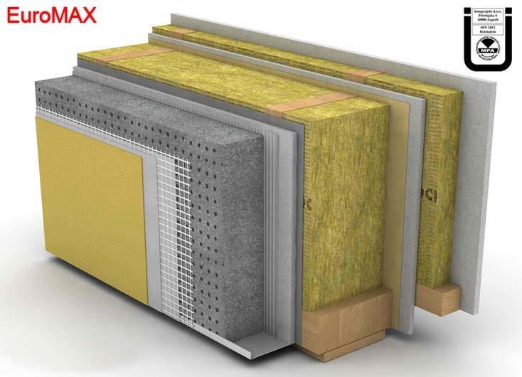 EXTERNAL WALLS d= 40,0 cm CONSTRUCTION ELEMENTS The core of the wall is a load-bearing construction made of glued laminated wood, d=20, sheathed on both sides with a gypsum fiber fermacell (knauf,