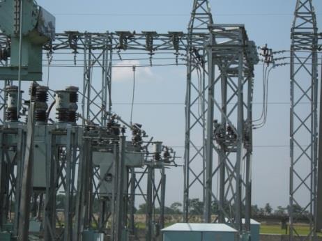 33 kv/11 kv Sub-station, Galvanized Structure for 33/11 Kv Switchyards, Station Lighting System, 7 Transformers of 3.