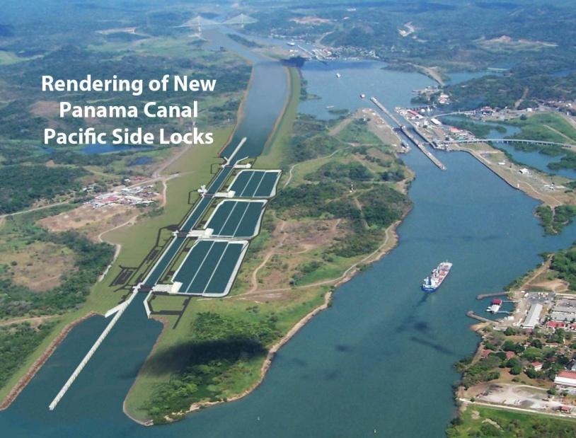 PANAMA CANAL EXPANSION PROJECT The Panama Canal Authority is working toward completion in 2015 of a project which will add a third set of locks with greater dimensions than the existing two sets of