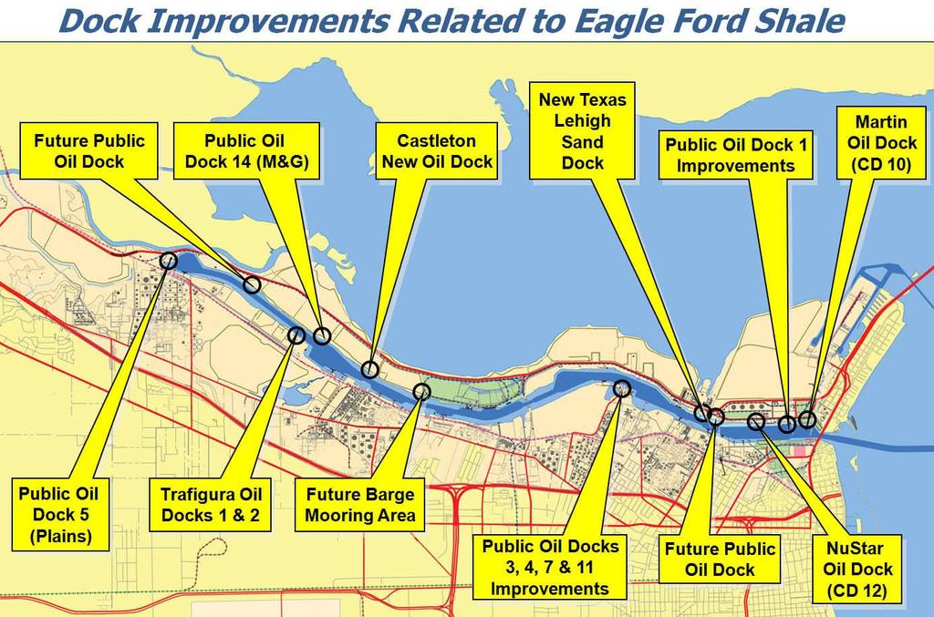 EAI found that pipeline capacity from the Eagle Ford headed toward Houston is currently being underutilized because a combination of capacity bottlenecks including refinery access and saturation in