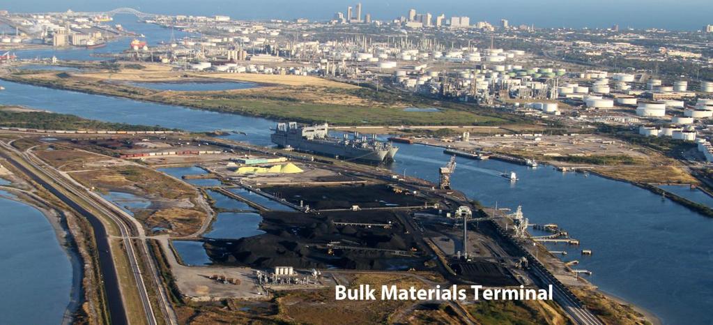 3.2. Bulk Terminal Forecast The Port Authority s Bulk Terminal was first put in service in 1959 when bond funds were used to build Bulk Dock 1 and install the traveling unloading crane.