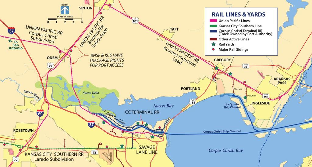 4.2. Rail Assessment and Objectives RAIL SYSTEM DEVELOPMENT Railroads have been a vital part of the Coastal Bend economy since the first train arrived in 1876, particularly in the period before paved