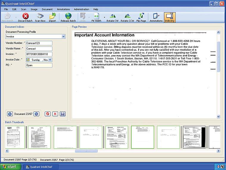 That is done by creating and capturing key business documents electronically, to make them available directly from a users desktop computer and their MMS application screens.