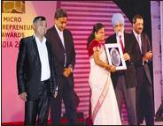 Amin, past trainee of RUDSETI, Brahmavar received Citi Bank Best Entrepreneur award for the year 2007-08.