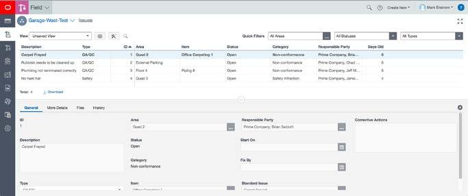 Field Management Oracle Prime Projects makes the management of critical jobsite documents and the execution of project processes clean, simple, and easy.