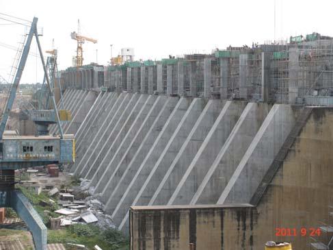 All concrete works are expected to finish by the end of May 2012, while the rest of other electromechanical and earth embankments works are expected to finish by October 2012. Fig.