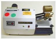 8) CPP tester TDM tester Couptest tester For the ASTM F1790 and ISO 13997 test methods, the sample is cut by a straight-edge blade, under load, that moves along a straight path.