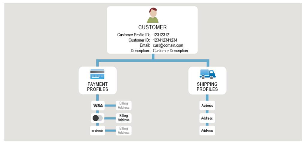 ACCEPT CUSTOMER Figure 3 - Customer Dataflow Accept Customer allows e-commerce merchants to create recurring payment data via customer profiles.