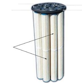 Membrane filtration cartridge Figure 2 JellyFish membrane filtration cartridge The JellyFish filter utilises multiple lightweight membrane filtration cartridges.