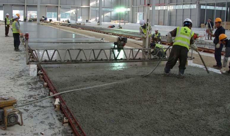 There are 4 basic methods of construction: 1. Long Strip 2. Large Area Pour Laser Screed Jointed 3.